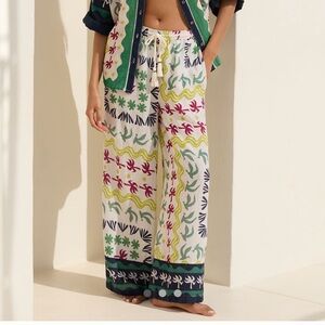 Anthropologie NWT linen blend XS (runs large) drawstring waist w/pockets pants